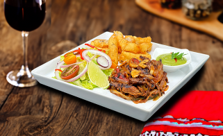 Slow roasted beef with Yuca Fries